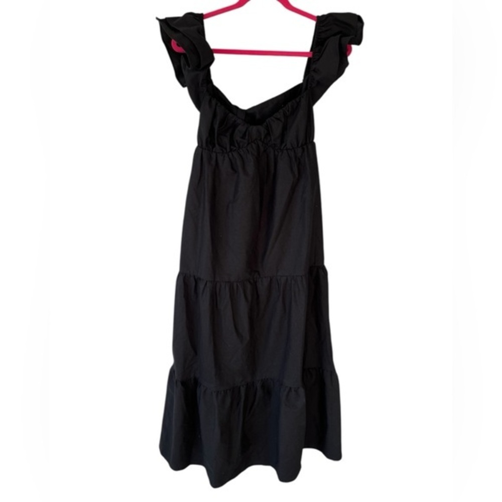 NWT Frolic by ASOS Black Ruffled Maxi Dress